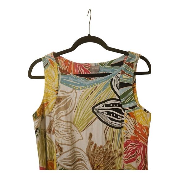 CHICO'S Vacay Ready Floral Sleeveless Maxi Dress - Size 1 (8/10) - Picture 3 of 10
